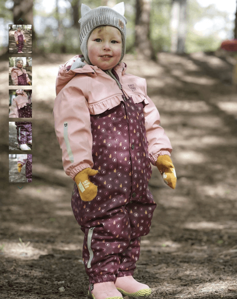 Kattnakken , Vinterregndress baby Pytt rosa krystall