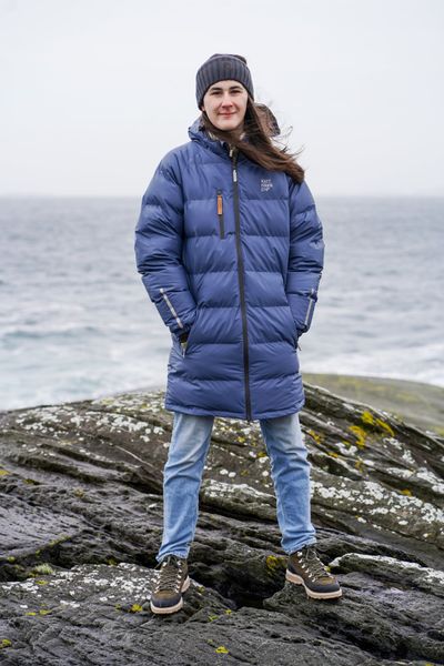 Kattnakken , Bobleregnjakke lang sludd voksen sl&aring;tter&oslash;y