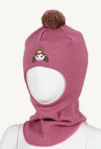 Hovedbilde Kivat,  m&oslash;rk rosa  hettelue i ...